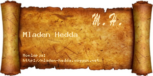 Mladen Hedda névjegykártya